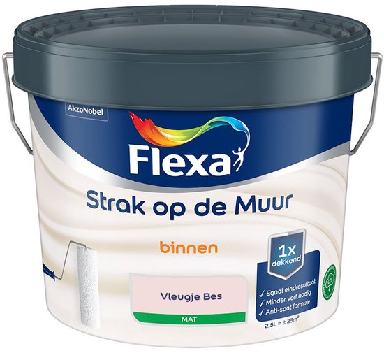 Flexa - Strak Op De Muur Binnen Mat - Vleugje Bes - Mengverf - 2,5 L