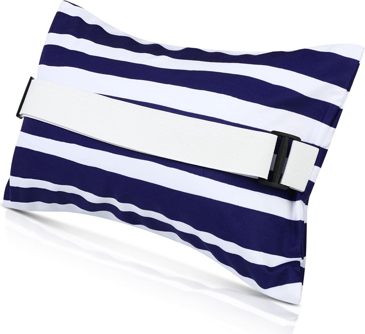 Opblaasbaar Strandkussen 45x23 cm met Afneembare Hoes voor Reizen en Vakantie