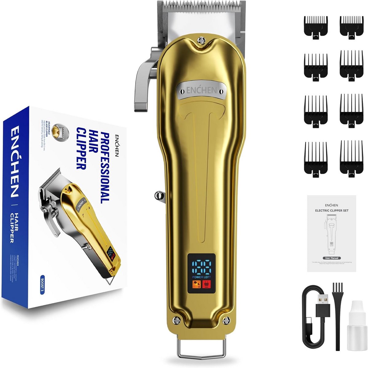 Professionele Tondeuse voor Mannen - Draadloos & Oplaadbaar Haar Trimmer