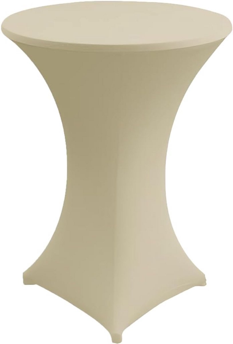 Stretch Bar Kruk Cover Wit Elastisch voor Ronde Tafels 60 cm Diameter