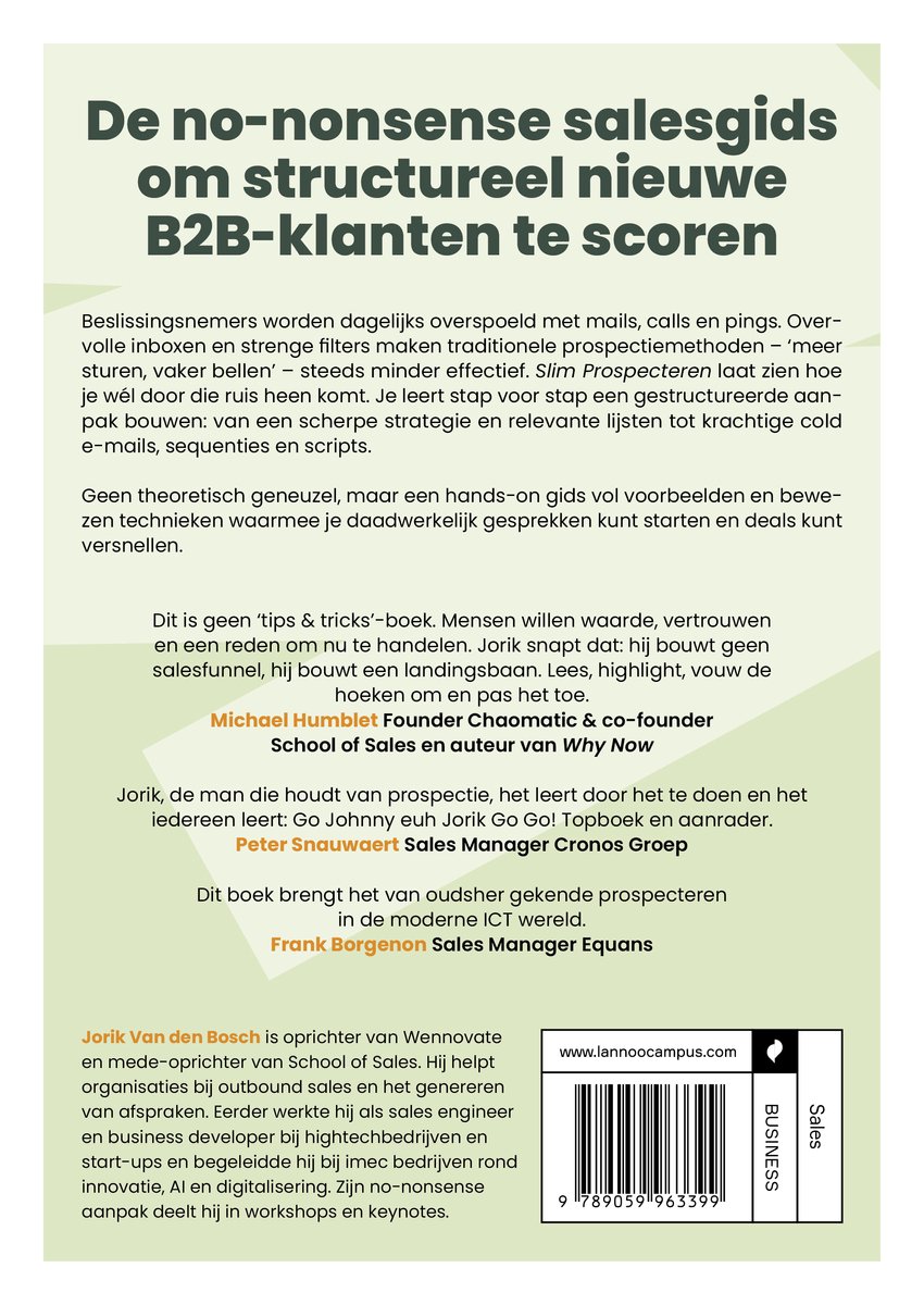 Slim Prospecteren - back cover