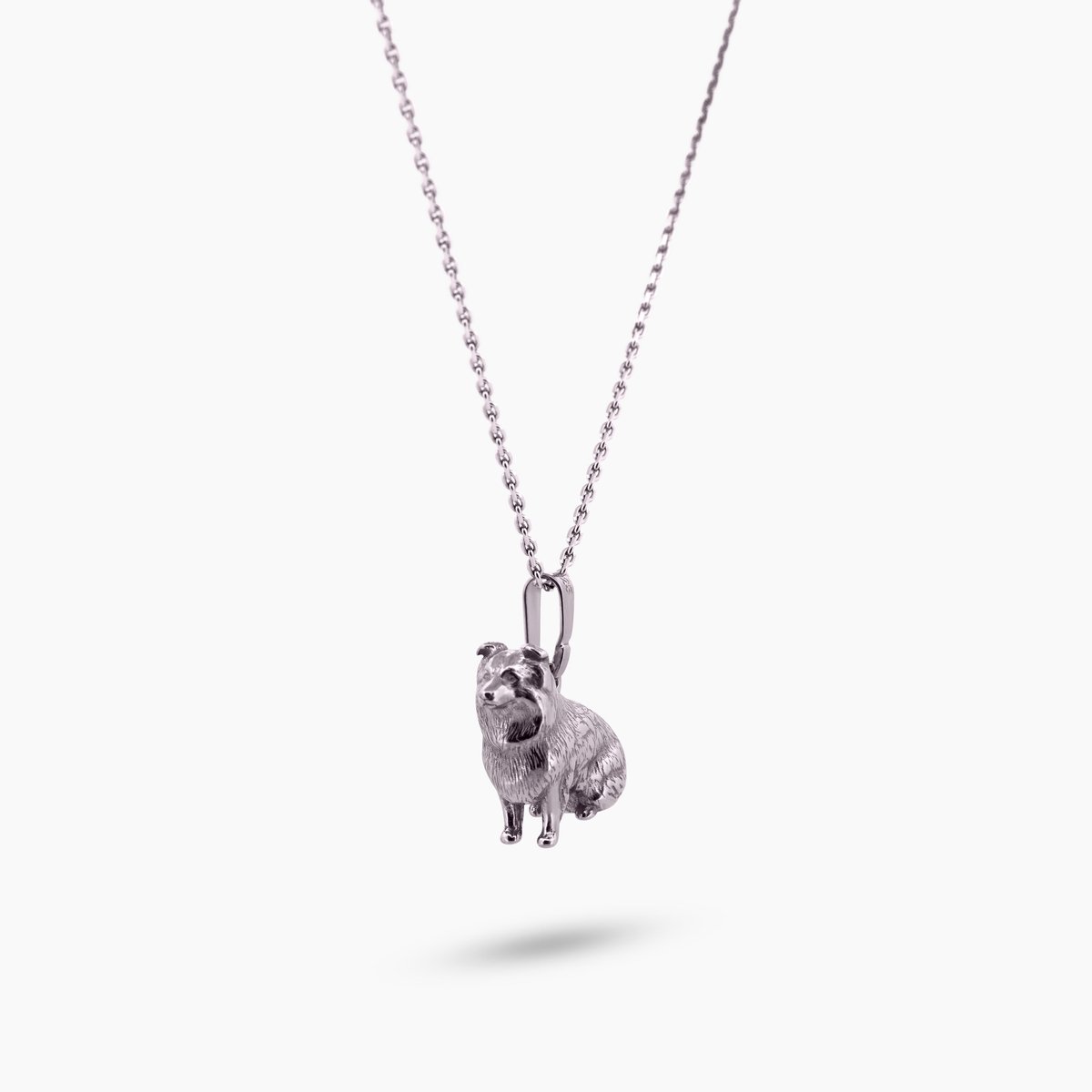 Pinchme Charms - Australian Shepherd - trouw, actief en een hoge intelligentie - Echt zilver - Handgemaakt in Nederland - Luxe cadeauverpakking - Ketting Sieraden