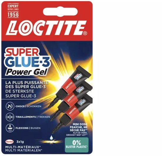 Loctite Power Gel Flexi 3x1g | De Ultieme Lijm voor Flexibele Projecten | Sterk en Betrouwbaar