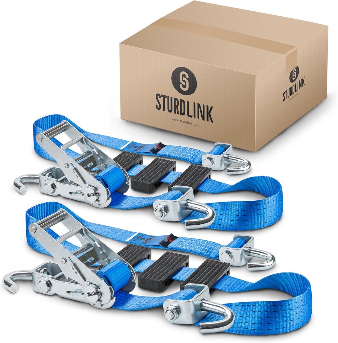 Sjorbanden voor Auto 50mm 2,5m 5000kg - 2 of 4 stuks - Wielriemen Transport
