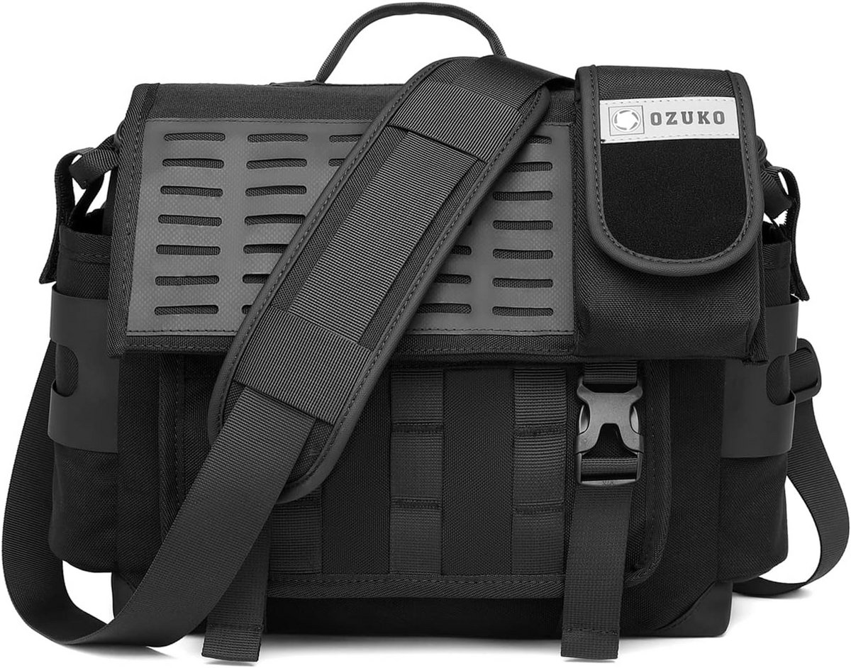 Stijlvolle Schoudertas voor Heren - Multifunctionele Laptoptas voor Reizen en School