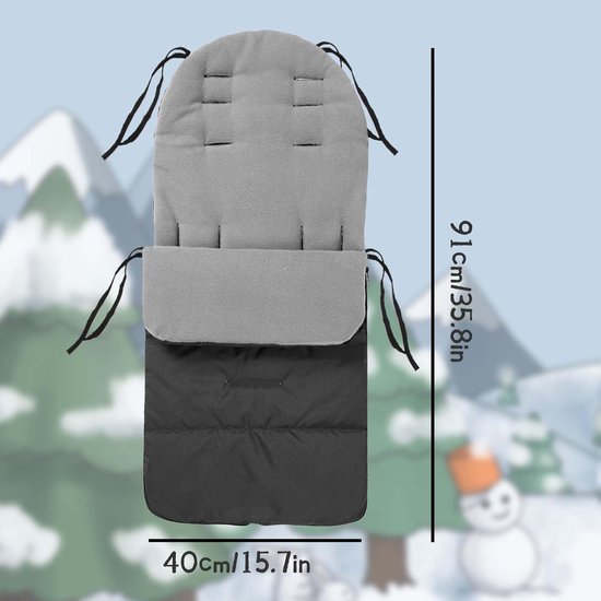 Winter Kinderwagentas Universele Voetenzak Thermische Kinderwagenaccessoires van Merkloos — afbeelding 2