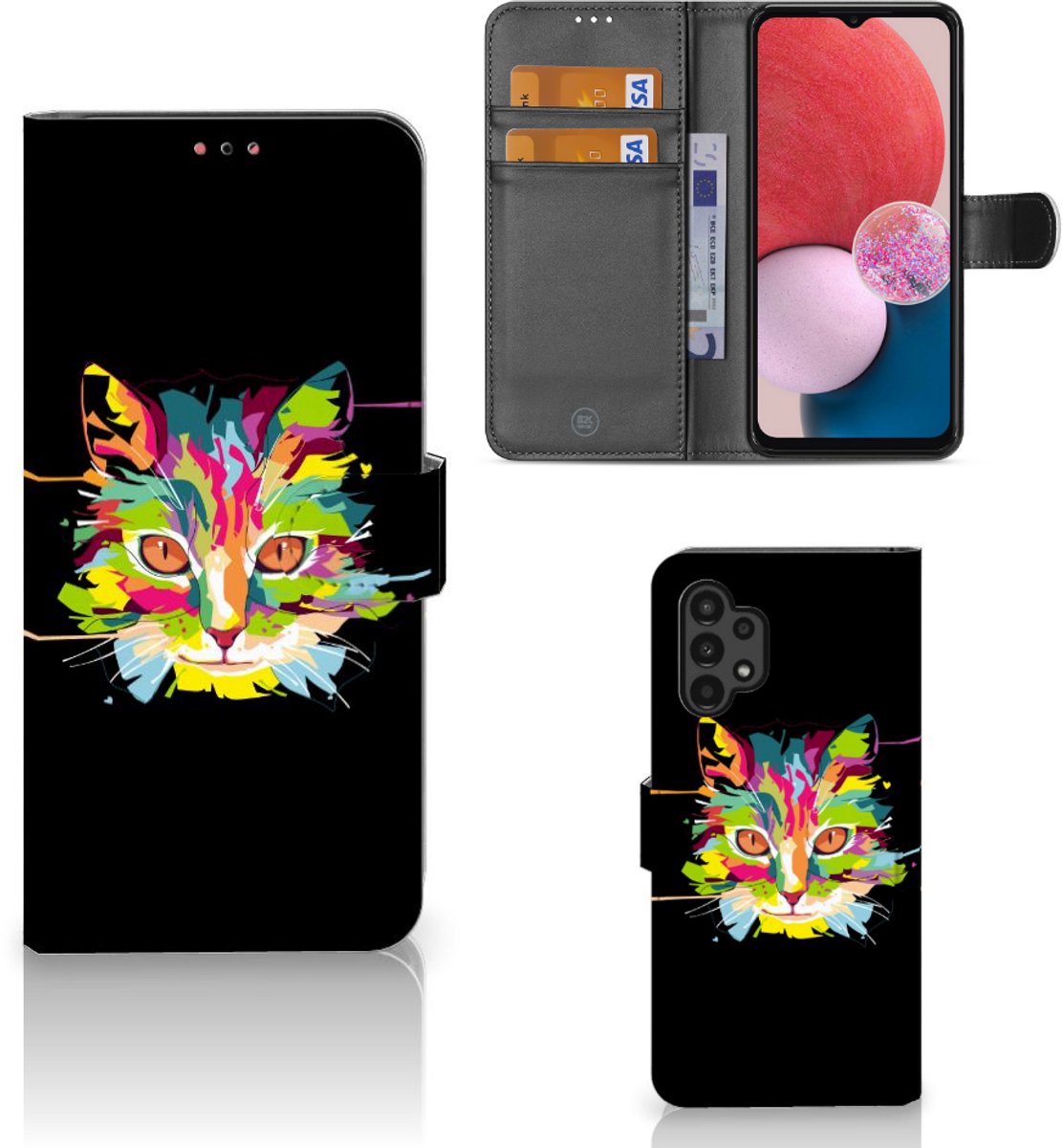 Samsung Galaxy A13 (4G) Leuk Hoesje Cat Color