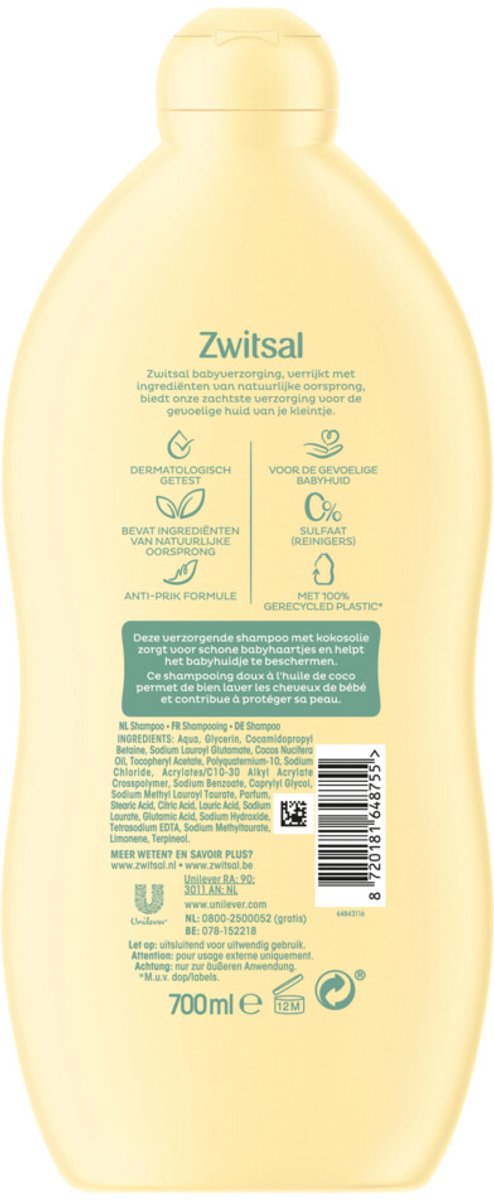 Zwitsal Shampoo - 6 x 700 ml - Voordeelverpakking van Zwitsal — afbeelding 5