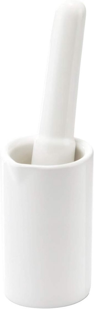 Witte Ceramische Mortier en Stamper 6 cm - Keukenaccessoires