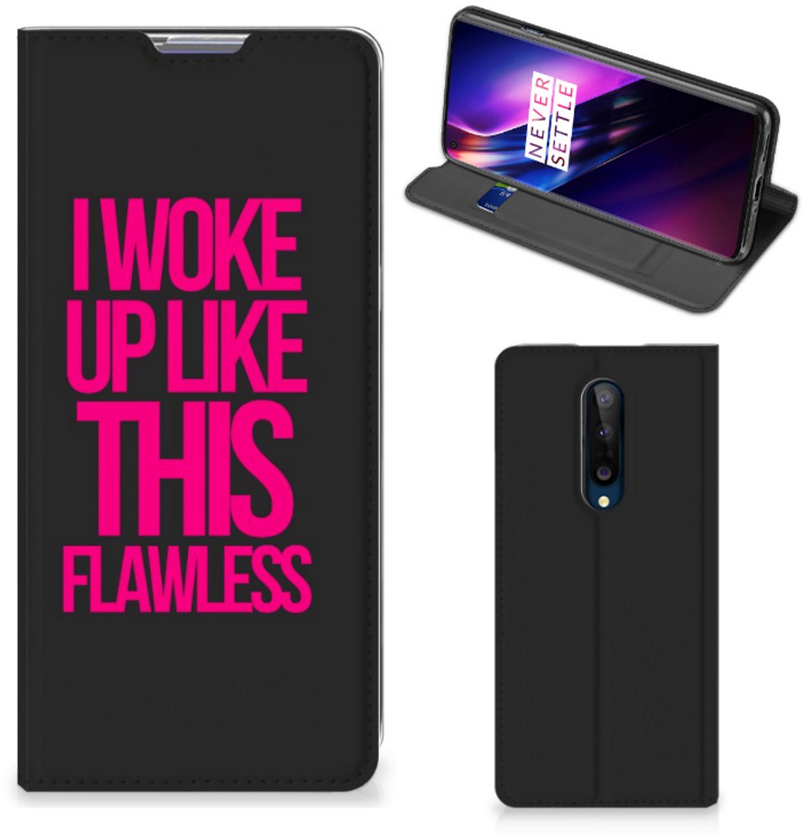 OnePlus 8 Hoesje met tekst Woke Up - Origineel Cadeau Zelf Maken