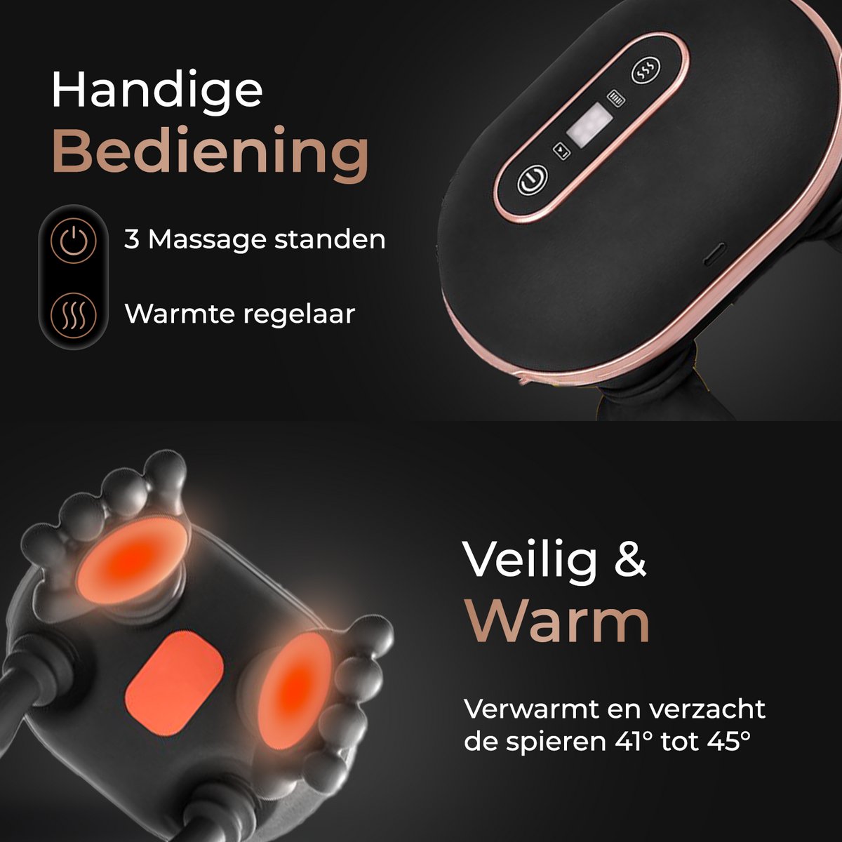 GS Goods Draadloos Nekmassage Apparaat met Warmtefunctie - afbeelding 2