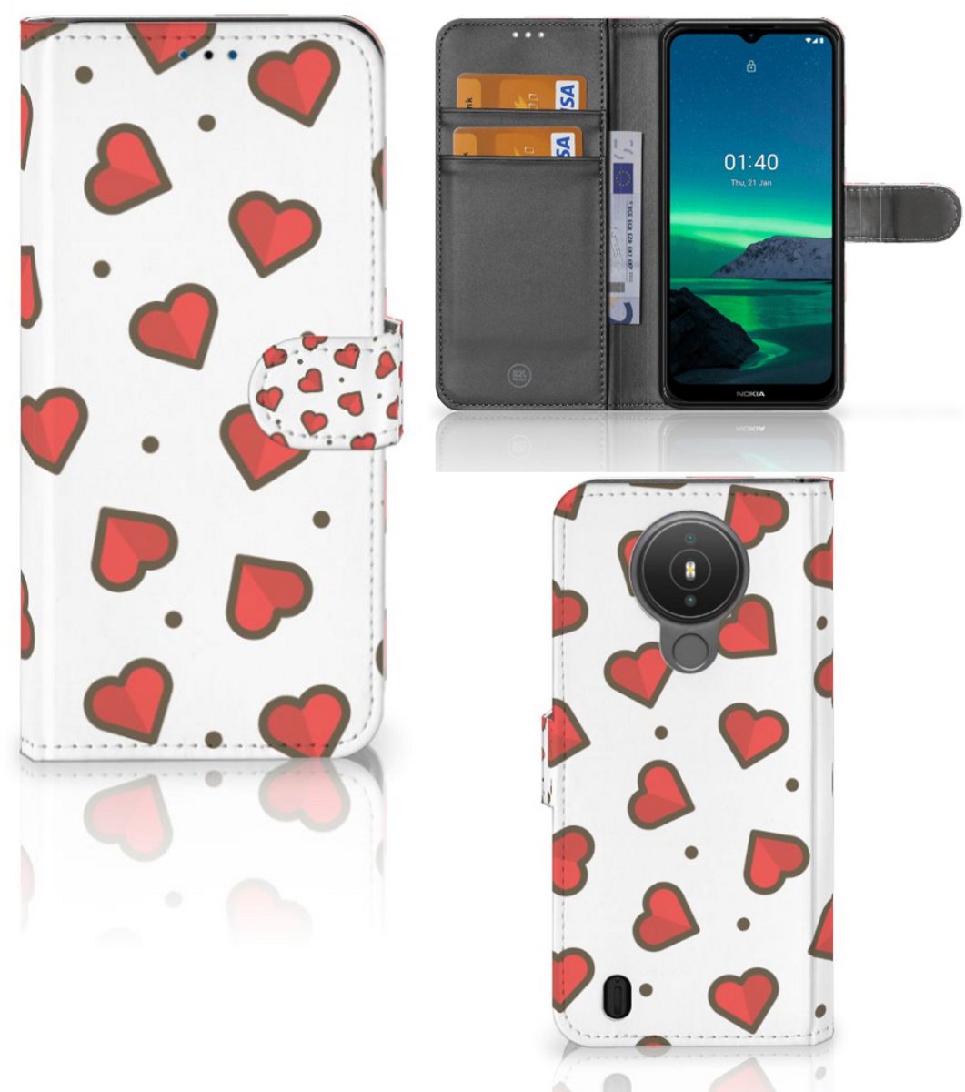 Nokia 1.4 Telefoon Hoesje Hearts