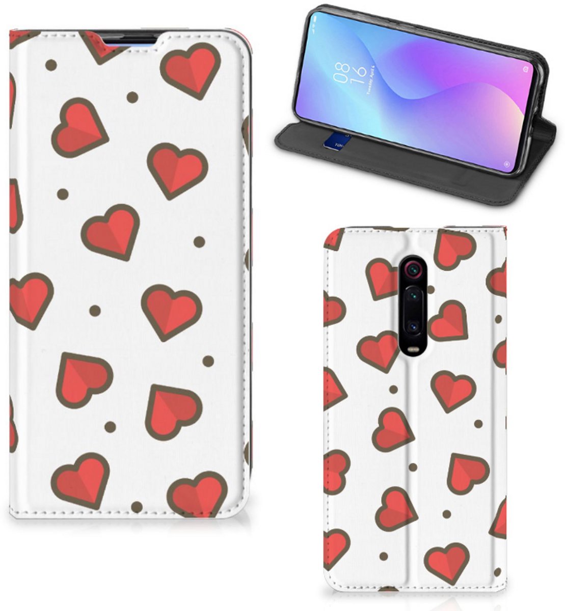 Xiaomi Mi 9T Pro Hoesje met Magneet Hearts