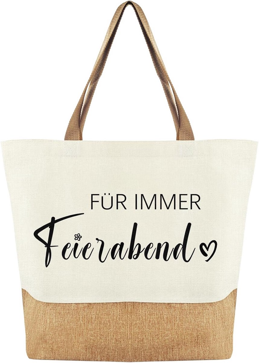 Jute tas voor vrouwen - Duurzame katoenen boodschappentas als cadeau