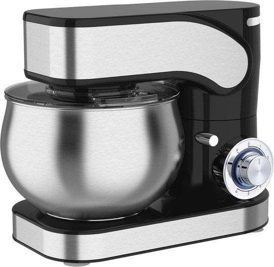 Krachtige Keukenmachine 1600W met Grote RVS Kom van 6,5L - Inclusief Kneedhaak en Garde van Merkloos — afbeelding 3