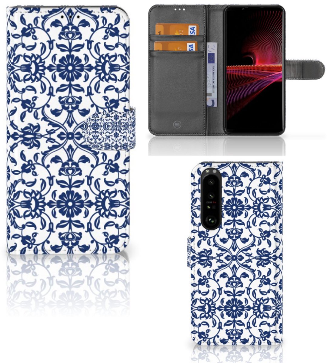 Sony Xperia 1 III Hoesje Flower Blue