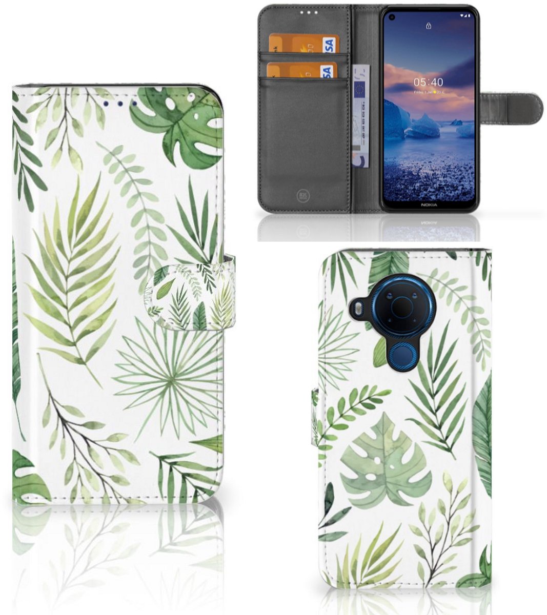 Nokia 5.4 Hoesje Leaves