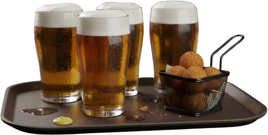 Foto: Gerimport horeca dienblad antislip bruin kunststof 30 x 41 cm