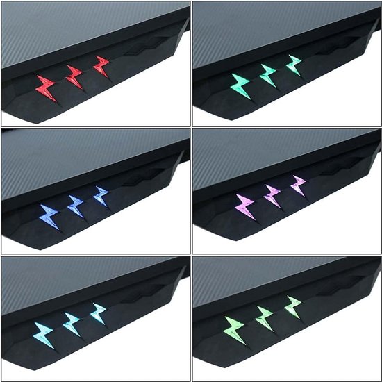 Gaming Bureau met LED-verlichting en Muismat - 120x60 cm voor Perfecte Online Gaming — afbeelding 2