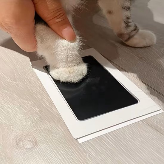 Honden- en Baby Pootafdrukset met Inktkussen - Afdrukset voor Huisdierpoot, Babyhand en Babyvoet - 5.8 x 9.4 cm - Veilig en Niet-Toxisch - Herinnering Souvenir Cadeau van Merkloos — afbeelding 3