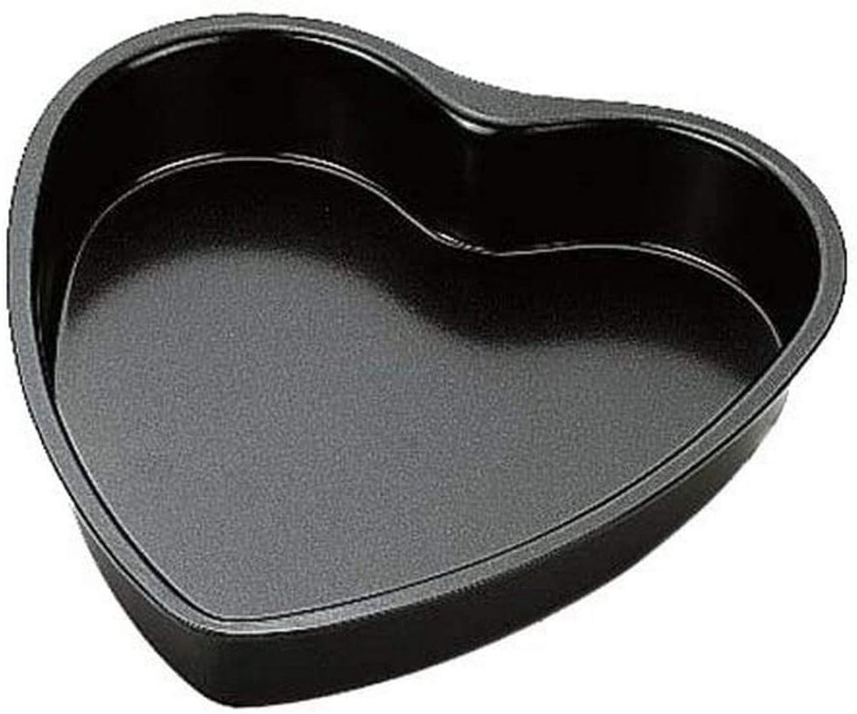 Hart Bakvorm Moka 24 cm - Gewalste Stalen Plaat - Zwart