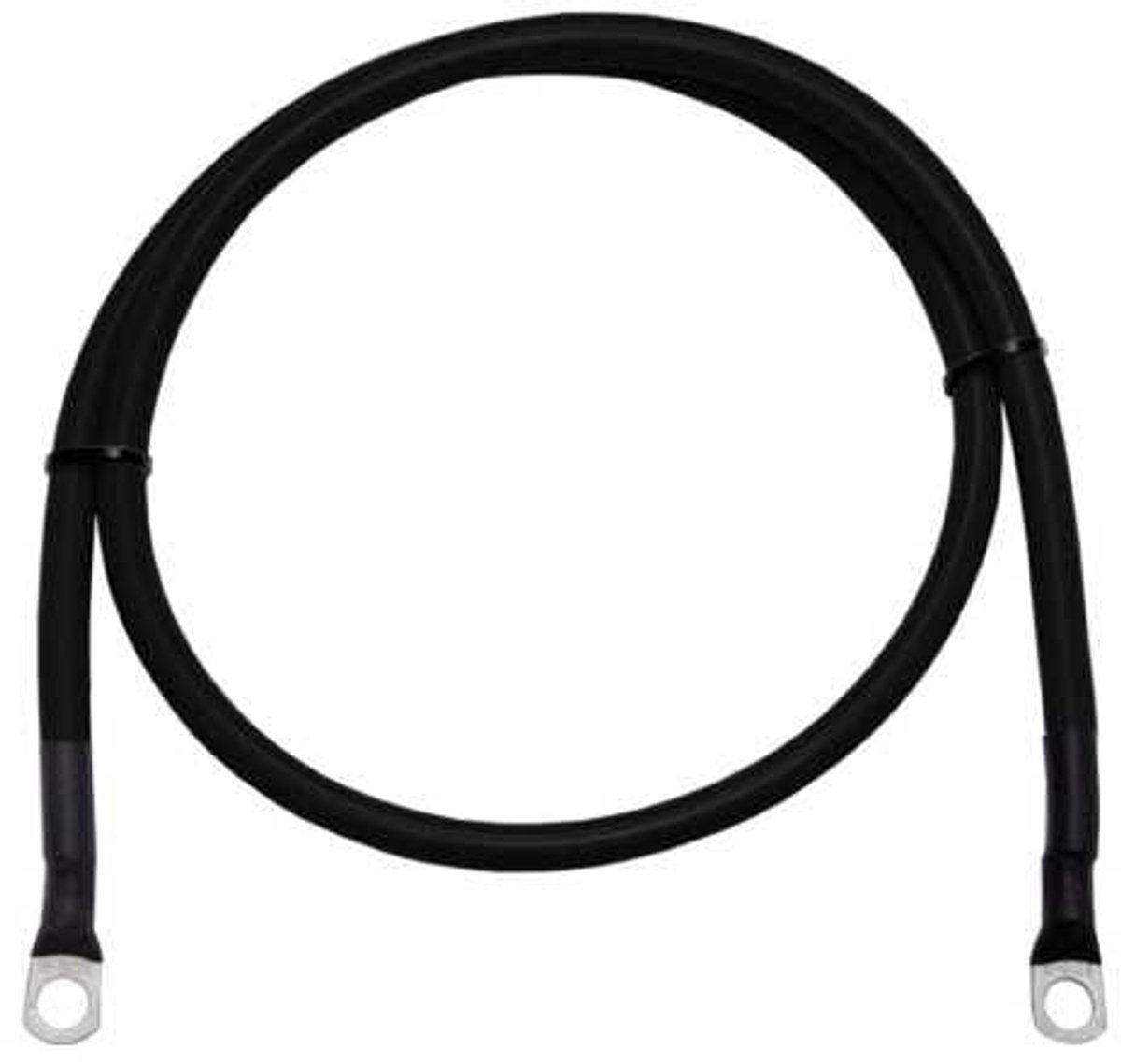 Accukabel 50mm2 met oog M8/M10 rood/zwart - zwart, M10, 0.25 m