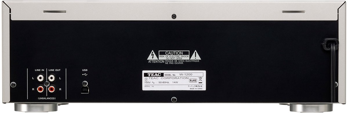 TEAC W-1200 dubbele cassettespeler, Zilver