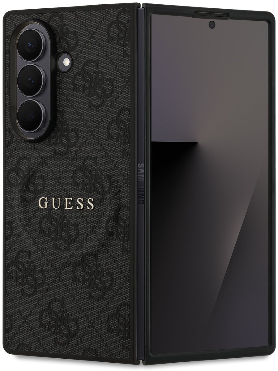 Geschikt voor Samsung Galaxy Z Fold7 – Guess PU Leather MagSafe compatibel – Premium Zwart