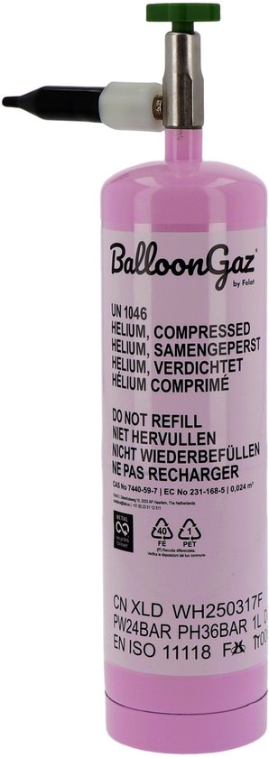 BalloonGaz Helium Tank S - Voor 1 Folieballon