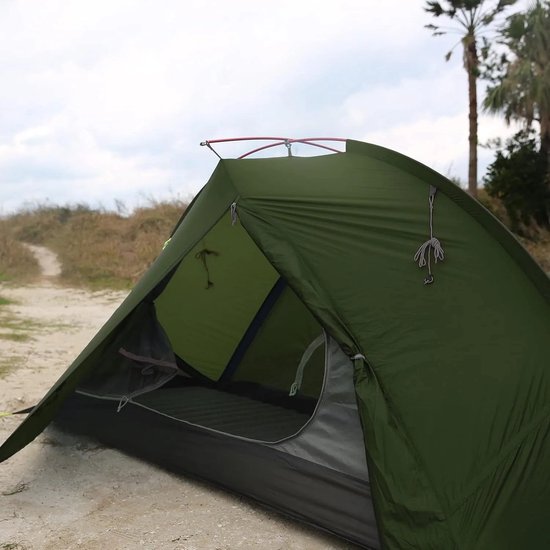 Solayne Tent - Outdoor - Kampeertent - Koepeltent - Lichtgewicht tent - Waterdichte tent - UV Preventie&Ademend - 2 Personen - Groen van Solayne Tent — afbeelding 4