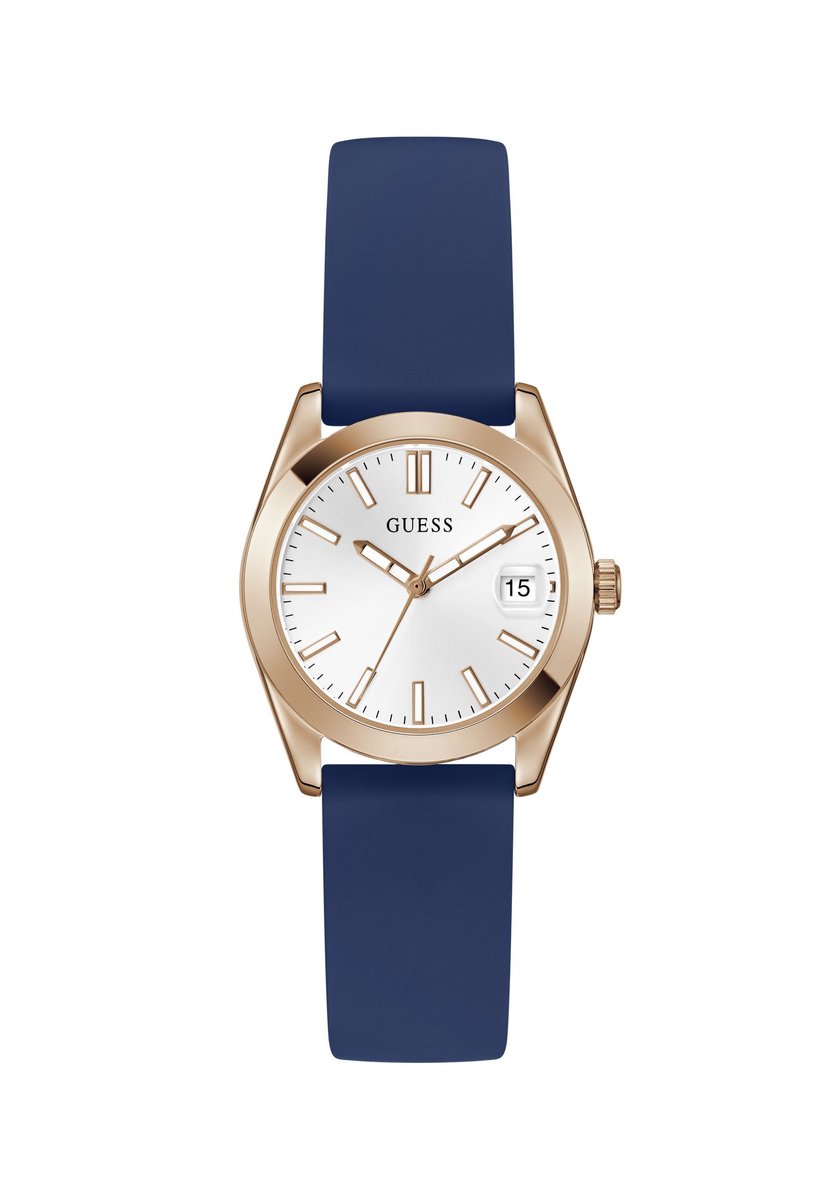 Guess Alice Quartz Analoog Horloge Blauw Kast: 100% Roestvrij Staal | Armband: 100% Siliconen 32 mm GW1033L1, GW1033L2, GW1033L4