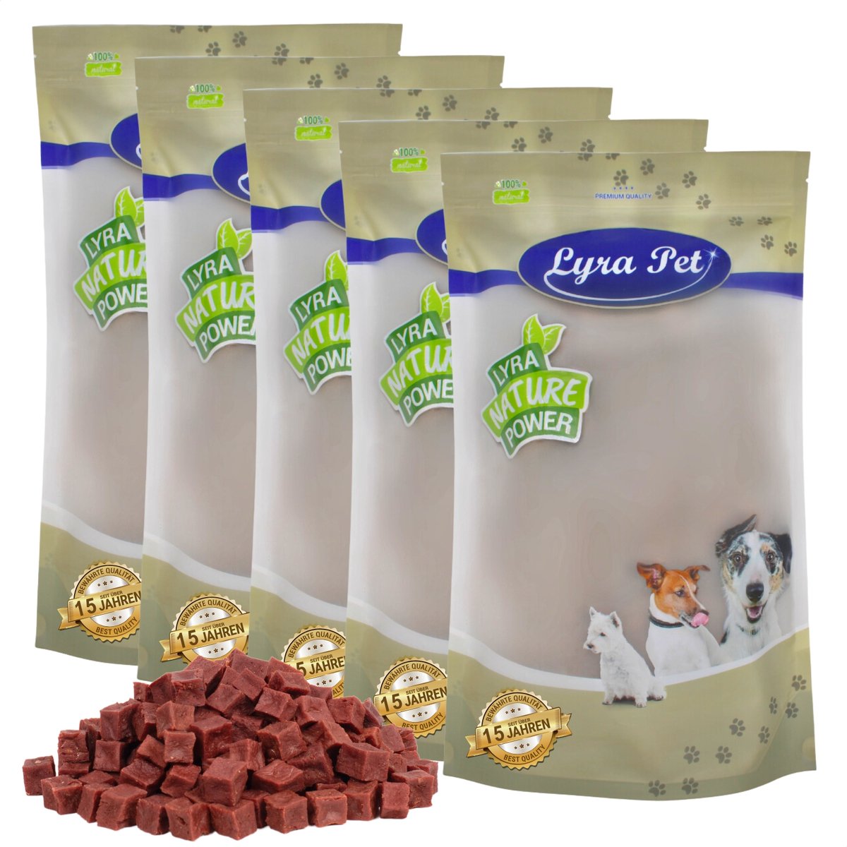 5 kg Lyra Pet® blokjes paardenvlees