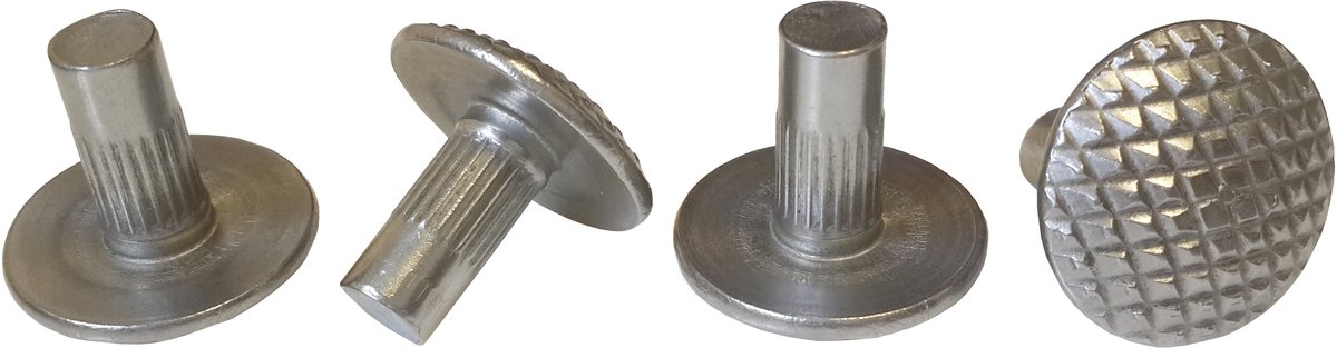 RVS geleideteken met diamantstructuur – 25 mm – set van 100 stuks