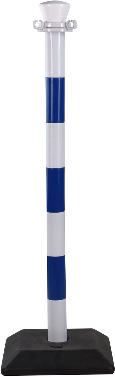 ABS-paaltje in kit met verzwaarde basis – blauw/wit
