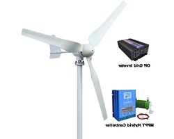 Windturbine - Windmolen - Windturbine Generator - Windenergie - 4000W - 12V - Off-Grid Systeem - Stille en Efficiënte 3-Bladige Oplossing - Horizontale - Geluidsarme Windgenerator voor Huishoudelijk Gebruik