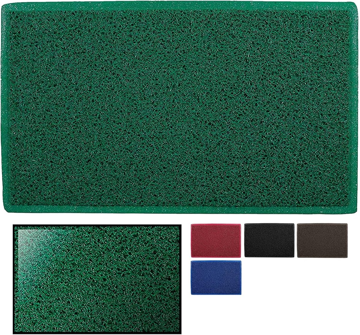 Deurmat Rechthoekig - Binnendeur Mat - Vuil Vangen - Zeer Absorberend - 45 x 75 cm - Groen