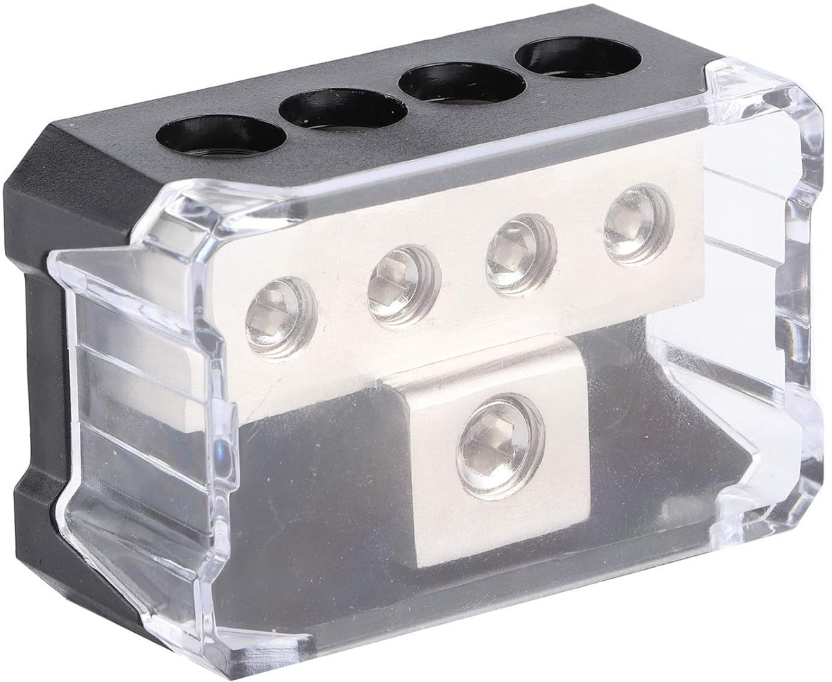 Stroomverdeelblok - Audio Splitter Box - Auto Audio Systeem - 1 naar 4 Uitgangen - 129 Gram