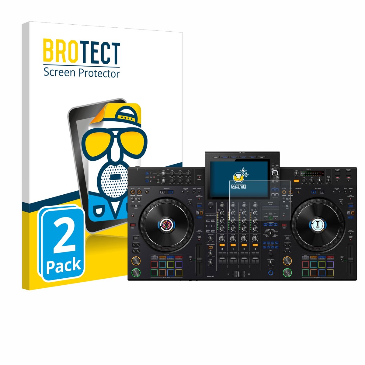 BROTECT - Screenprotector voor AlphaTheta XDJ-AZ - Folie Beschermfolie matte 2 Stuks
