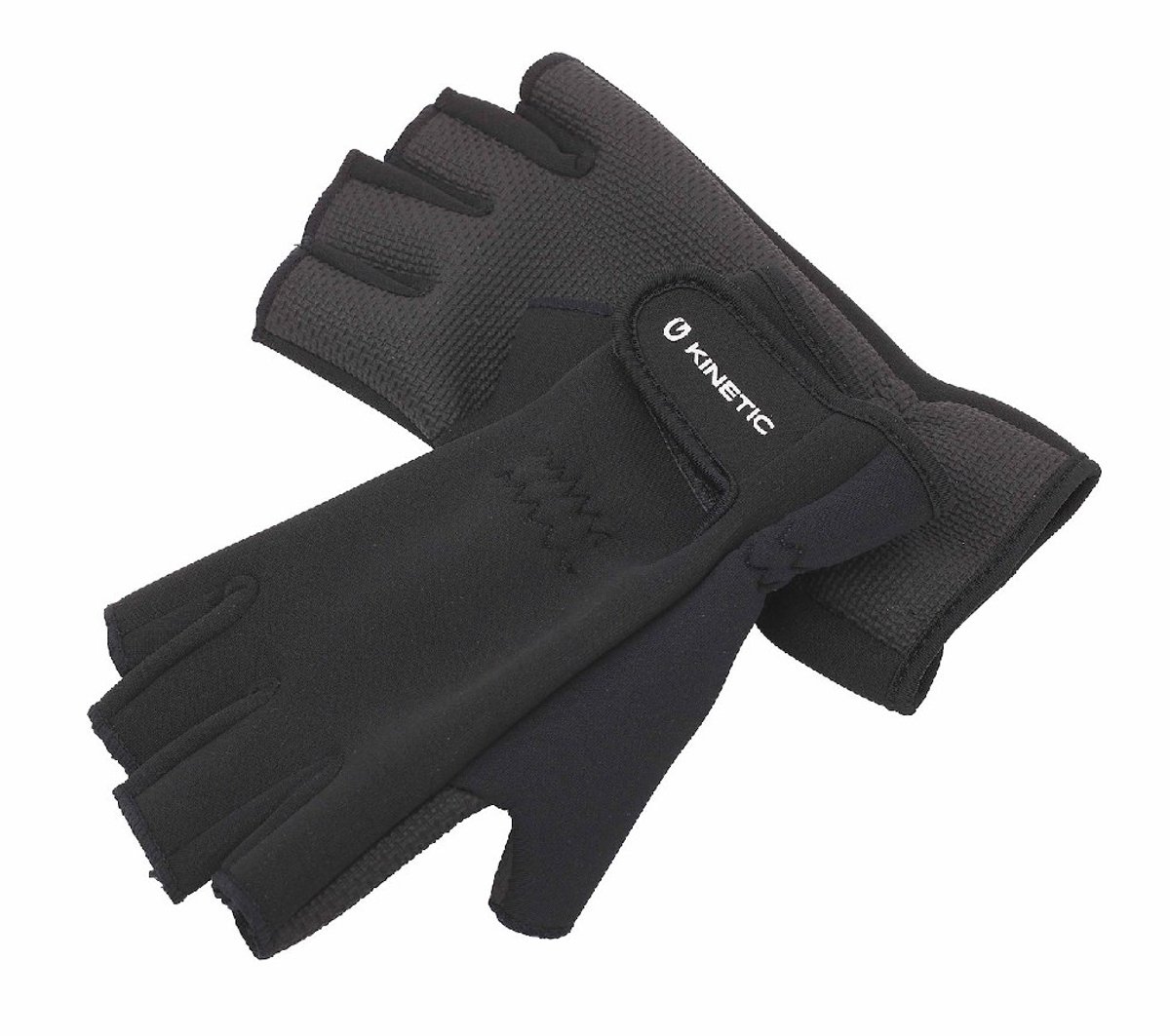 Kinetic Neoprene Half Finger Glove Black X-Large