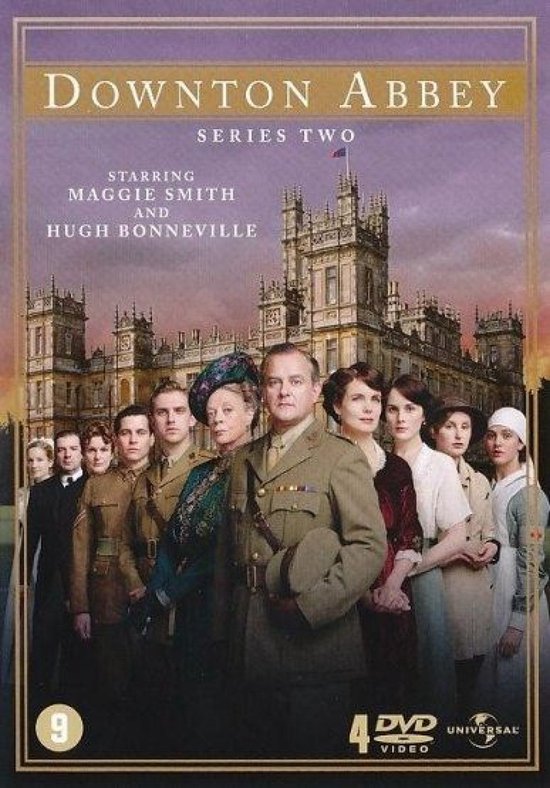 Downton Abbey, serie twee. Met Maggie Smith en Hugh Bonneville. Cast voor een landhuis.