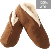 Bernardino Pantoufles espagnoles unisexe - marron - taille 42-100% laine