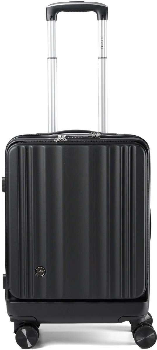 Benzi 5801 4 wielen Cabinewagen 55 cm Laptopvak - Harde bagage - TSA slot - schwarz