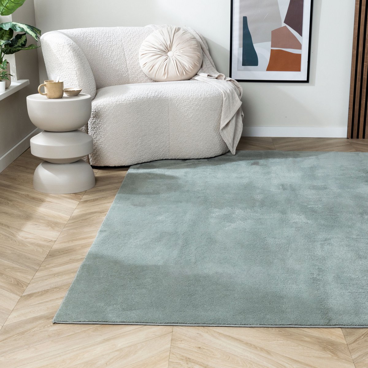 NATURL. Wasbaar vloerkleed - Vivid Groen - 160x220cm