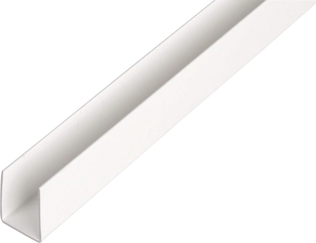 Kunststof U-profiel Wit 1000 x 12 x 10 mm Set van 12 Stuks