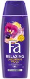 Fa Relaxing Luxurious Viola douchecrème met roze en paarse viooltjes op de voorkant.