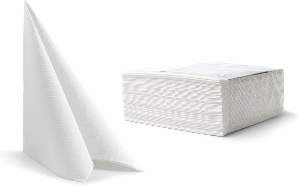 Luxe Airlaid Servetten 40x40 cm Wit - Linnen Look Tafelservetten