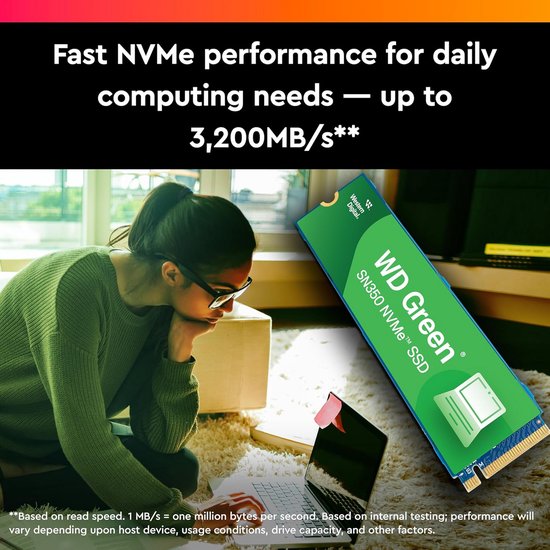 1TB NVMe M.2 SSD Harde Schijf - Snelle Leessnelheden tot 3200 MB/s van Merkloos — afbeelding 3