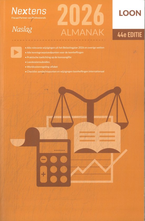 Nextens Loon Almanak 2026 Cursusboek - cover