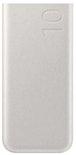 Lichtgrijze powerbank met een subtiel reliëf "10".