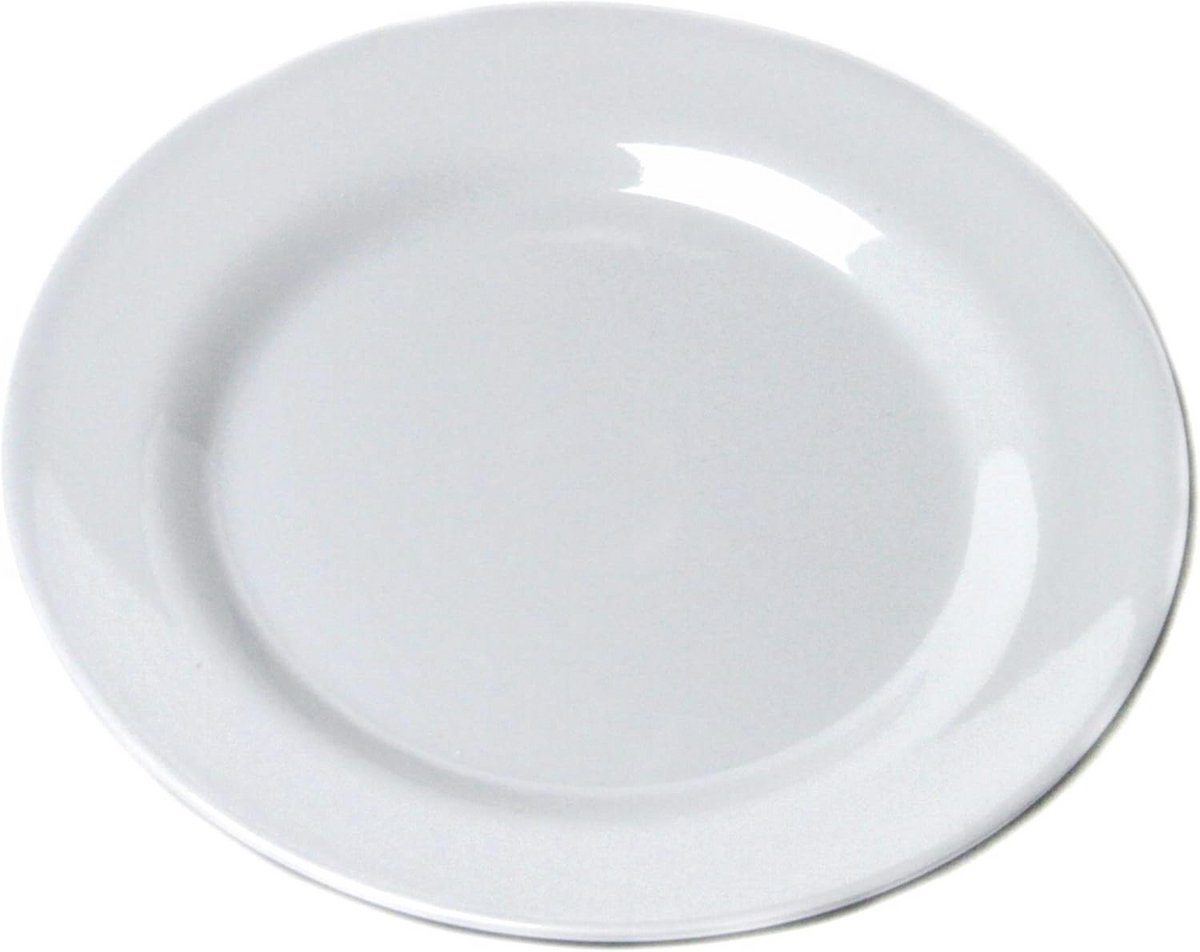 Set van 48 Witte Ronde Borden 20 cm - Stevig Servies